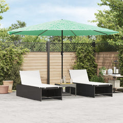vidaXL Garden Parasol with Steel Pole Green 388x388x248 cm 1