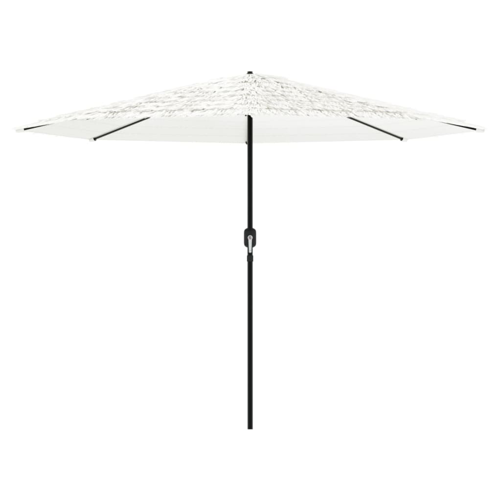 vidaXL Garden Parasol with Steel Pole White 388x388x248 cm 3