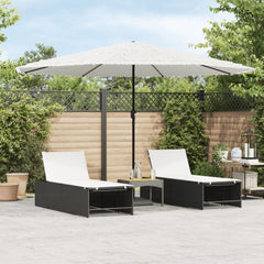 vidaXL Garden Parasol with Steel Pole White 388x388x248 cm 1