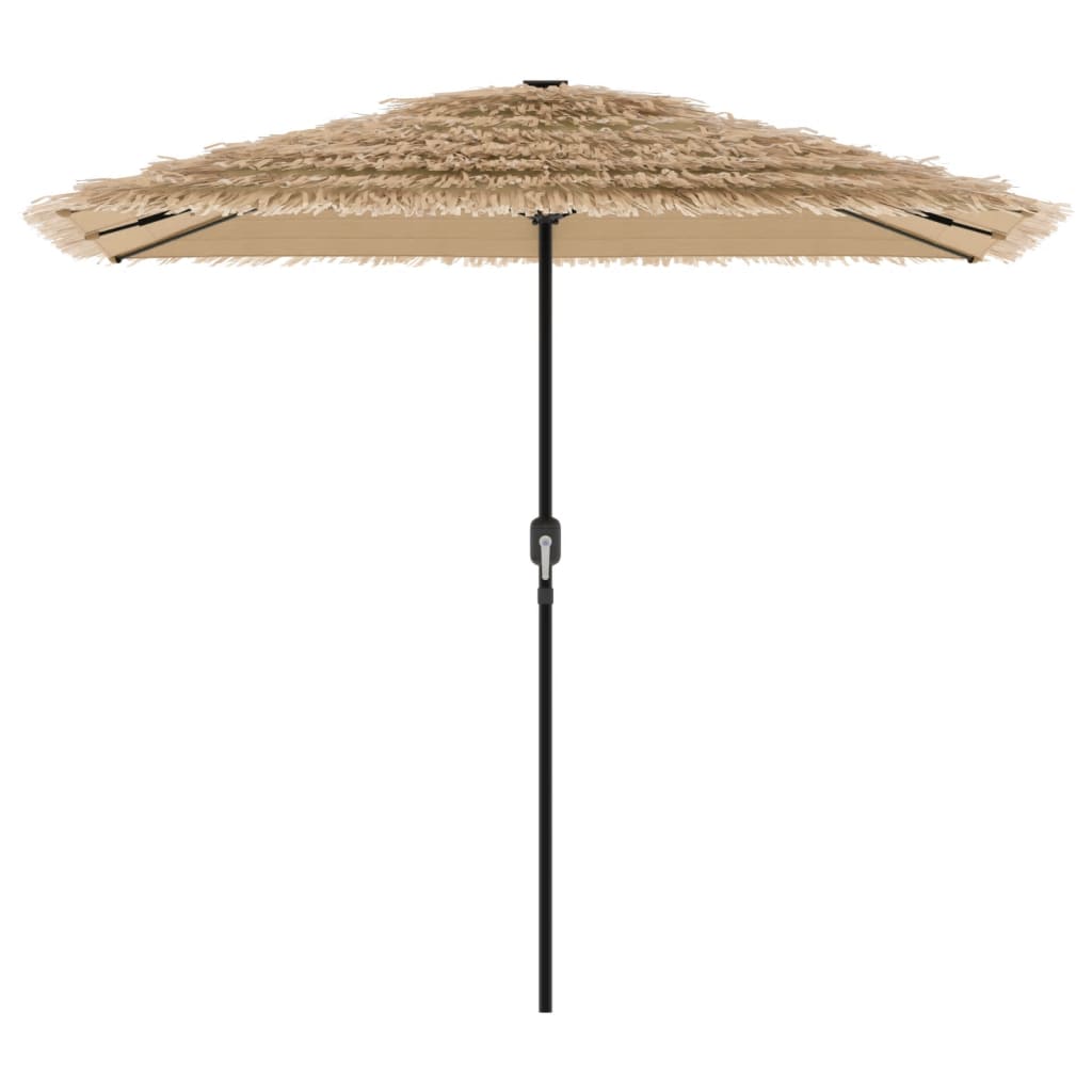 vidaXL Garden Parasol with LEDs and Steel Pole Brown 248x248x248 cm 4