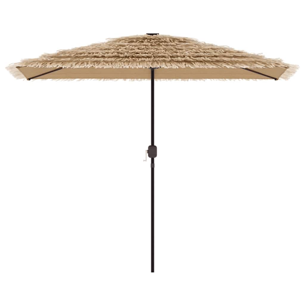 vidaXL Garden Parasol with LEDs and Steel Pole Brown 300x200x250 cm 4