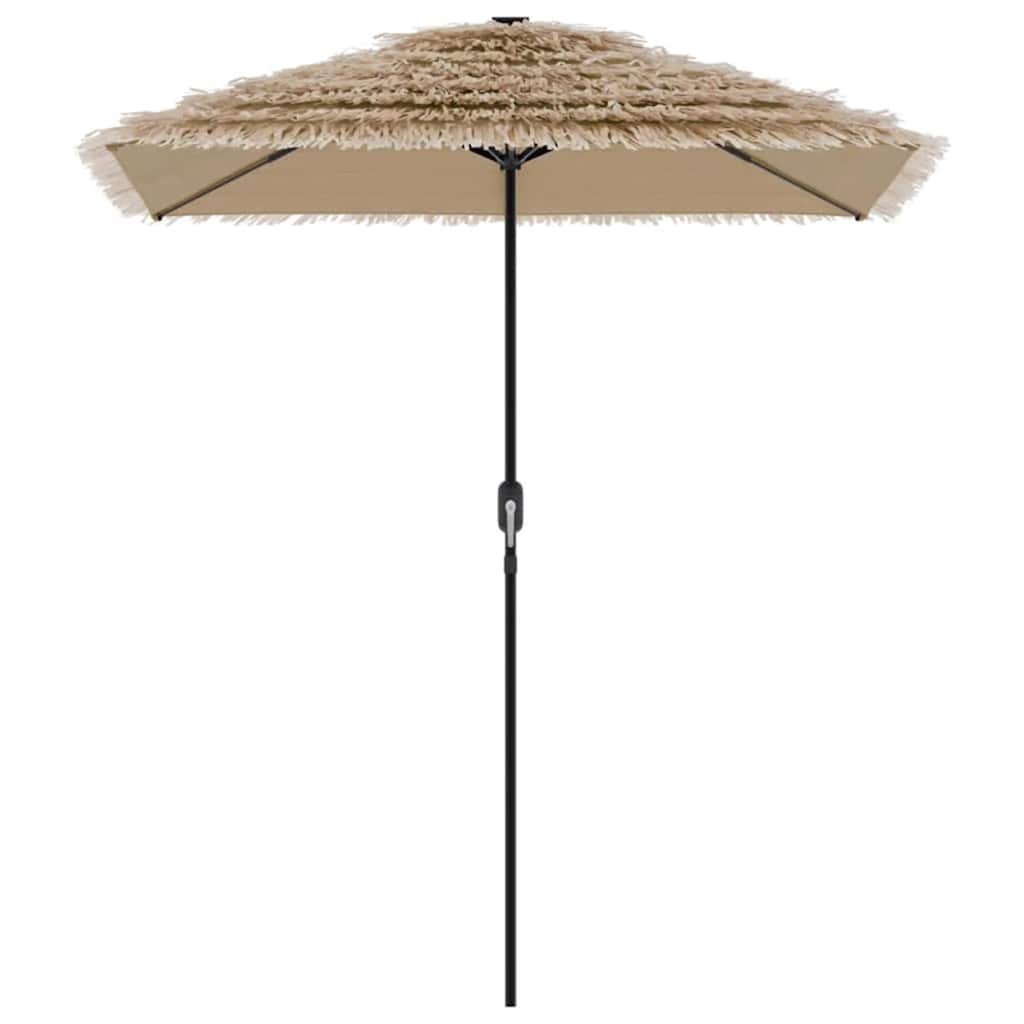 vidaXL Garden Parasol with LEDs and Steel Pole Brown 300x200x250 cm 5