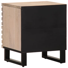 vidaXL Bedside Cabinet 40x34x46 cm Solid Wood Bleached Mango 5