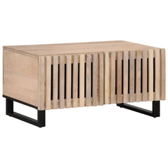 vidaXL Coffee Table White 80x51x40 cm Solid Wood Mango 1