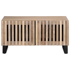 vidaXL Coffee Table White 80x51x40 cm Solid Wood Mango 2