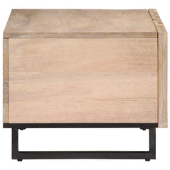 vidaXL Coffee Table White 80x51x40 cm Solid Wood Mango 4