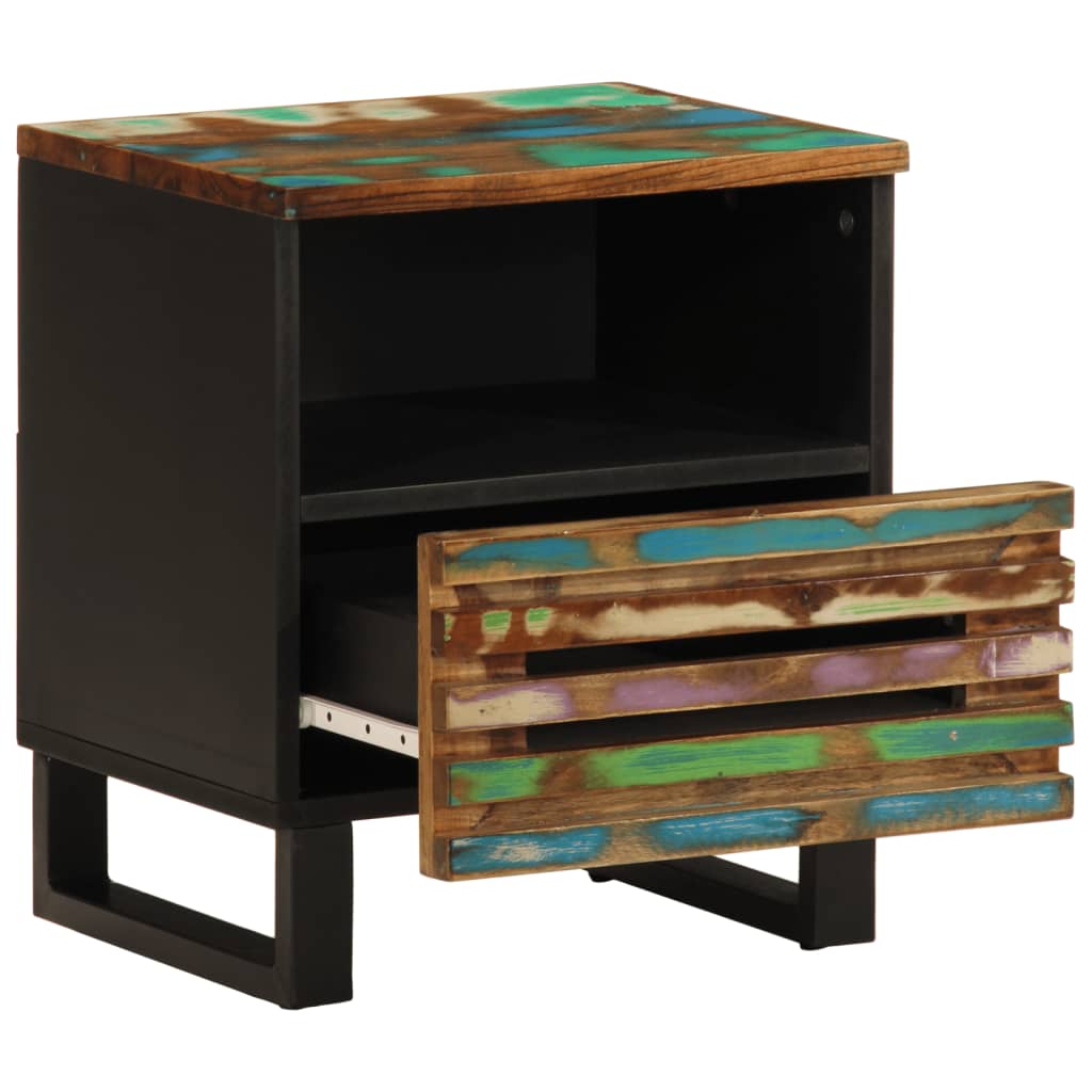 vidaXL Bedside Cabinet 40x33x46 cm Solid Wood Reclaimed 2