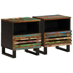 vidaXL Bedside Cabinets 2 pcs 40x33x46 cm Solid Wood Reclaimed 1