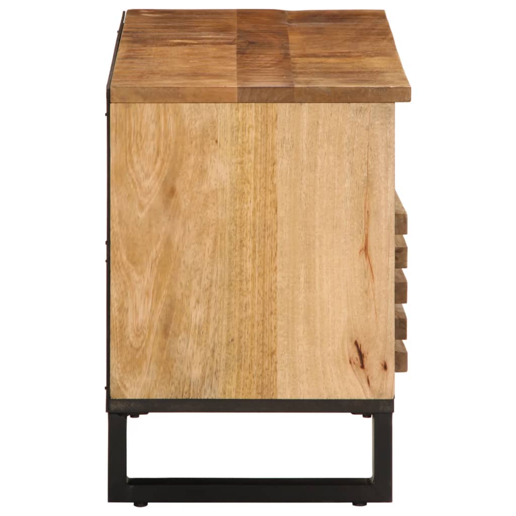 vidaXL TV Cabinet 100x34x46 cm Solid Wood Rough Mango 4