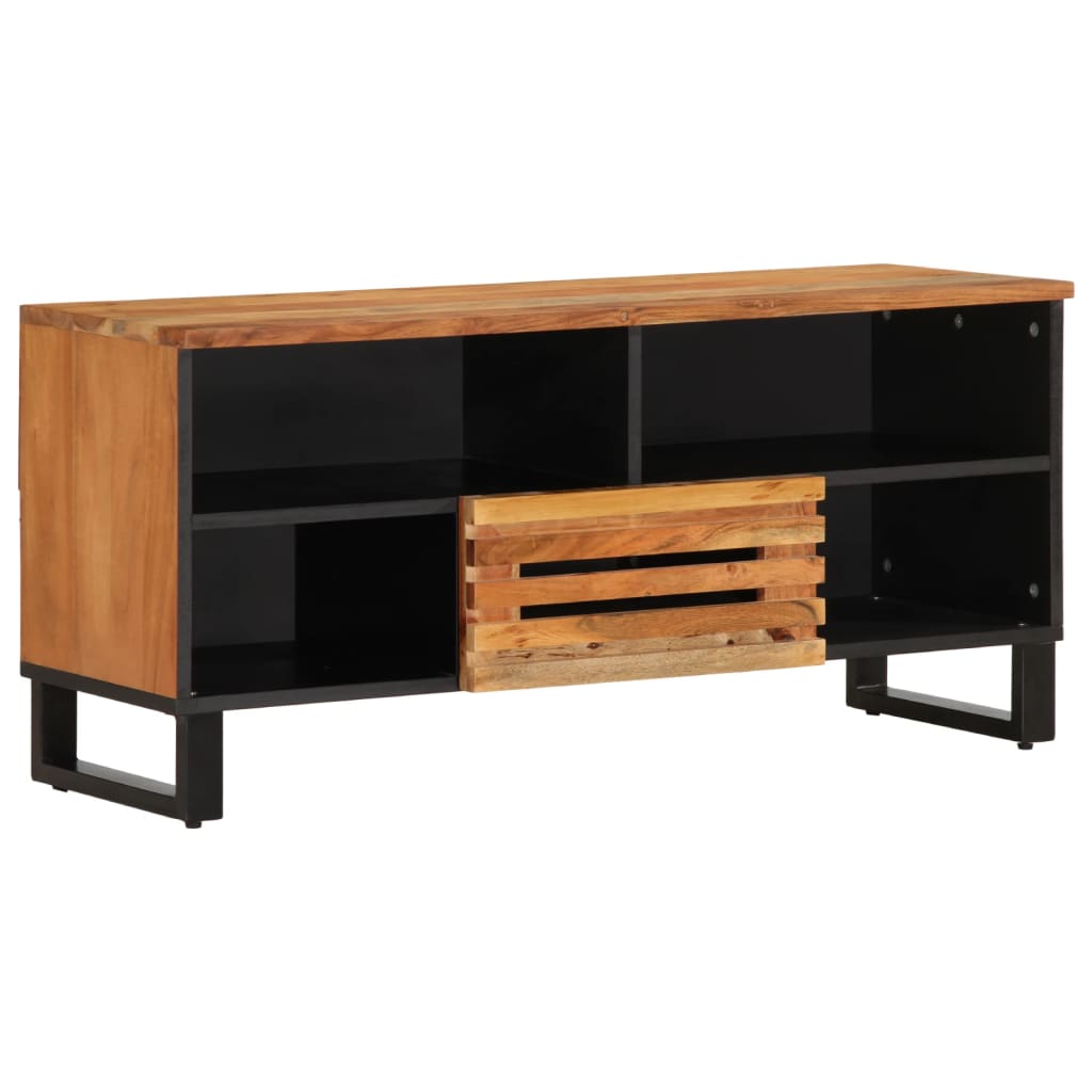 TV Cabinet Solid Wood Mango in Light Brown