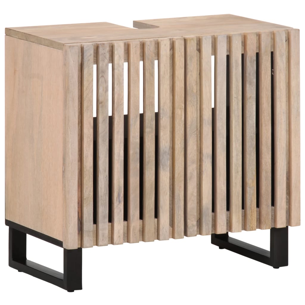 Bathroom Sink Cabinet 62x34x58 cm Solid Wood Mango Light brown Solid mango wood