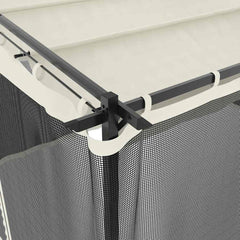 Gazebo Walls Steel Cream 4 x 3 m with mesh