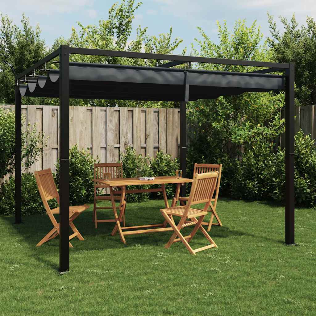 Gazebo Walls Steel Anthracite 3 x 3 m without mesh