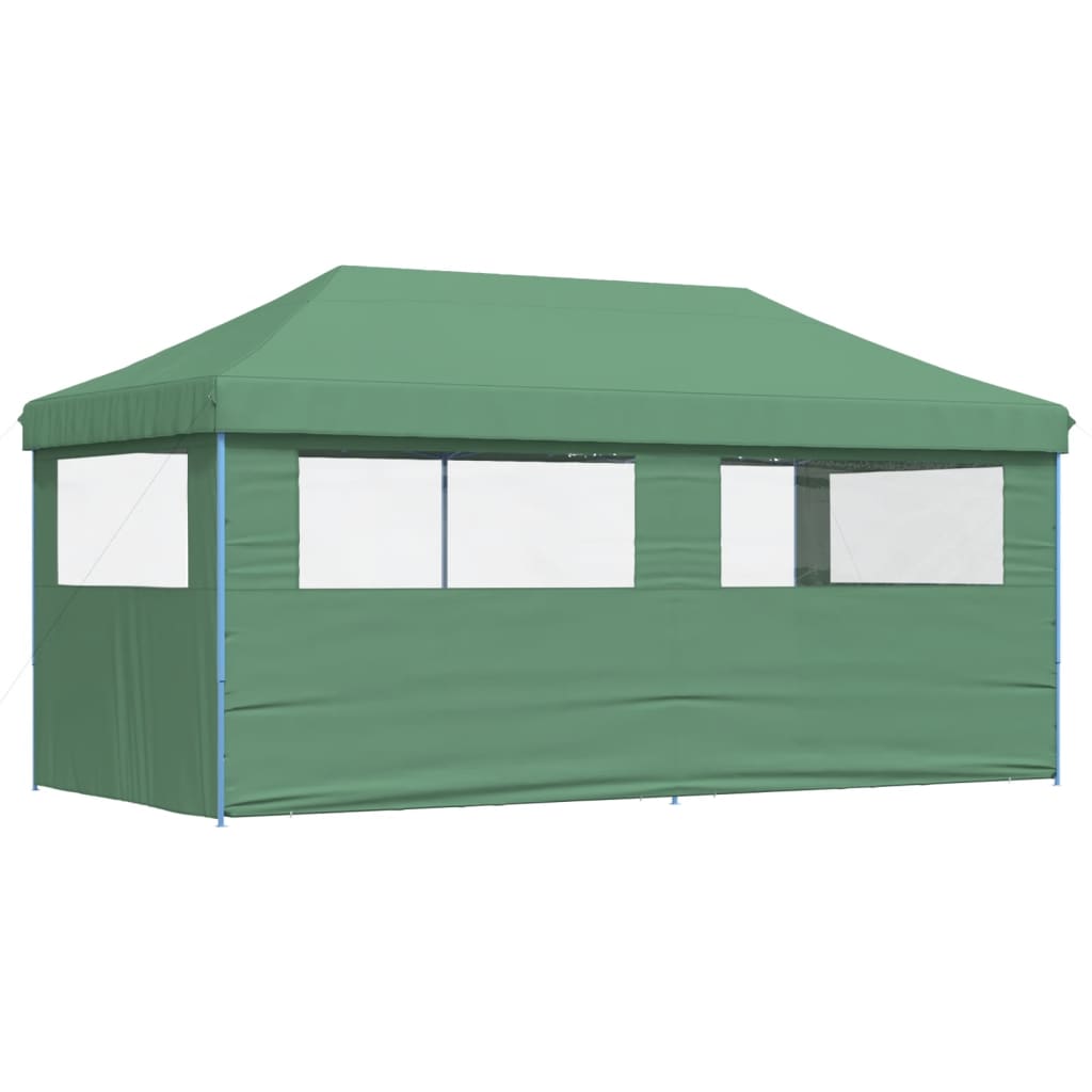 Foldable Party Tent Pop-Up No with 3 Sidewalls Green