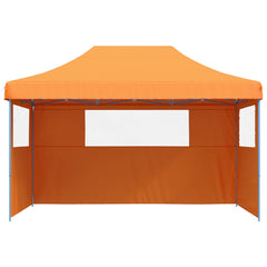 Foldable Party Tent Pop-Up No with 3 Sidewalls Orange