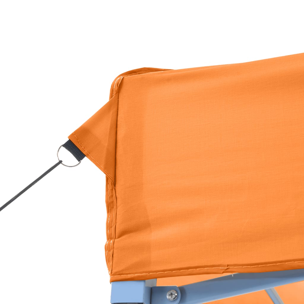 Foldable Party Tent Pop-Up No with 3 Sidewalls Orange
