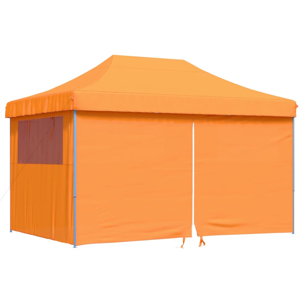 vidaXL Foldable Party Tent Pop-Up with 4 Sidewalls Orange 2