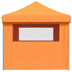 vidaXL Foldable Party Tent Pop-Up with 4 Sidewalls Orange 4