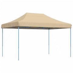 Foldable Party Tent Pop-Up 410x279x315 cm No without Sidewall Beige