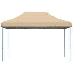 Foldable Party Tent Pop-Up 410x279x315 cm No without Sidewall Beige
