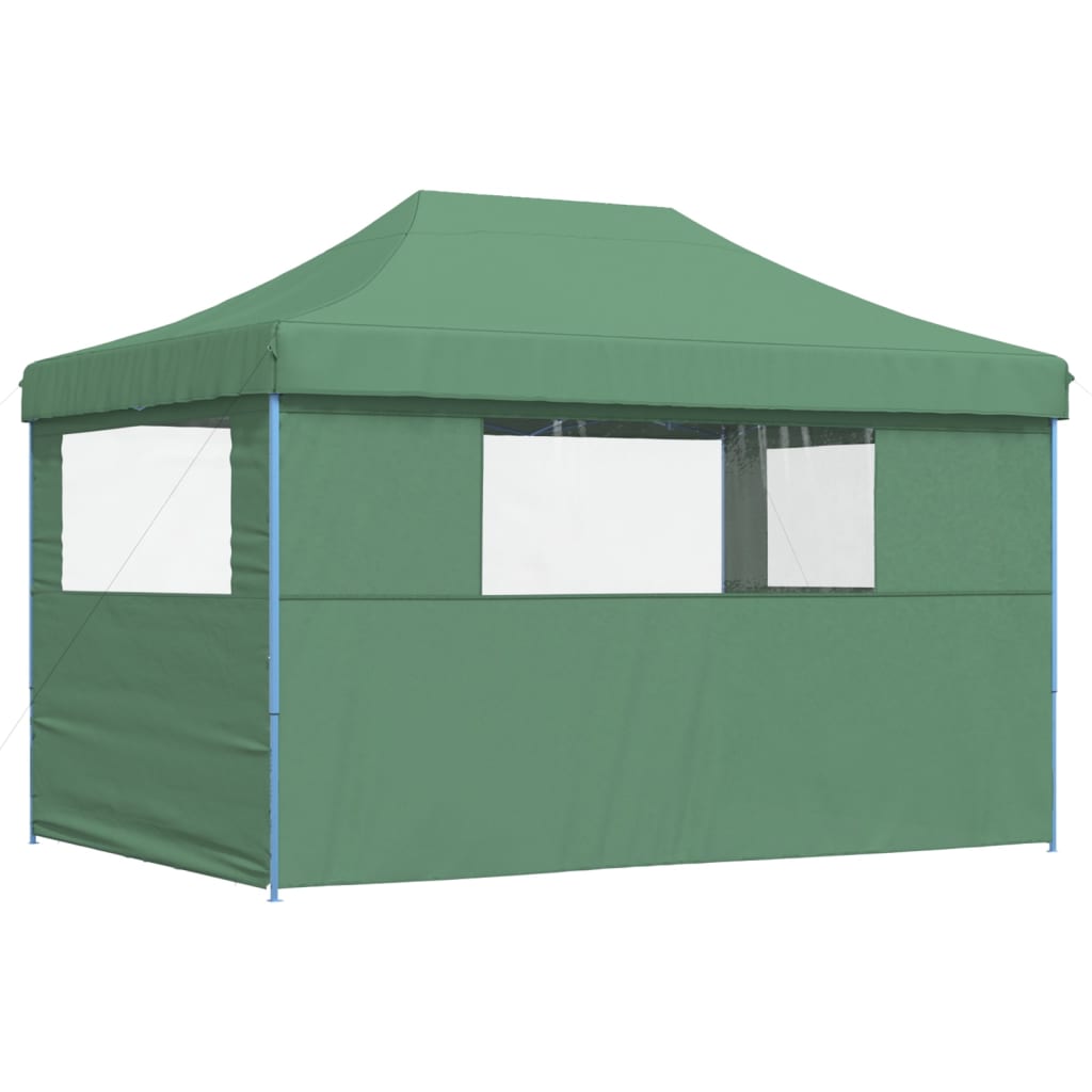 Foldable Party Tent Pop-Up No with 3 Sidewalls Green