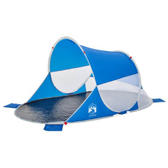 vidaXL Beach Tent Azure Blue Pop-up Waterproof 2