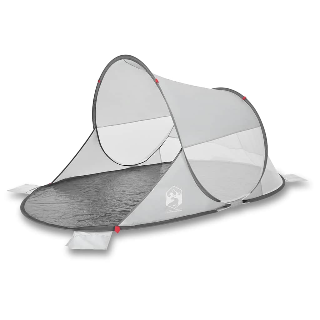 vidaXL Beach Tent Grey Pop-up Waterproof 4
