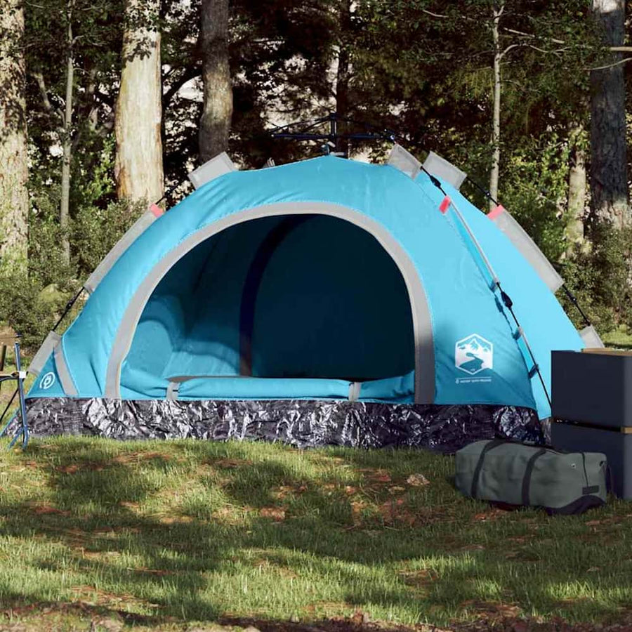 Camping Tent Quick Release Blue 2-person