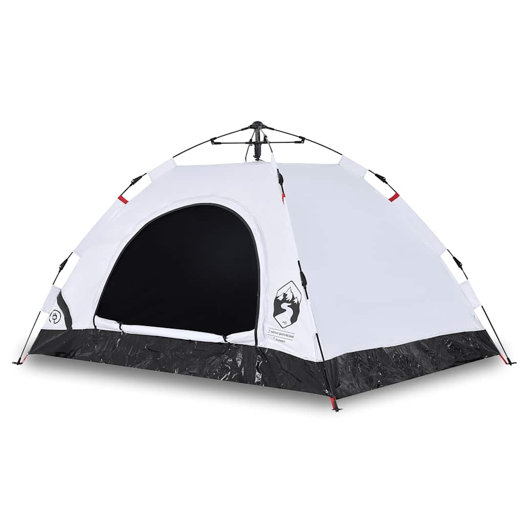 vidaXL Camping Tent 2-Person White Blackout Fabric Quick Release 2