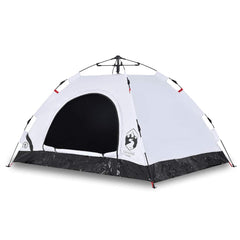 vidaXL Camping Tent 2-Person White Blackout Fabric Quick Release 2