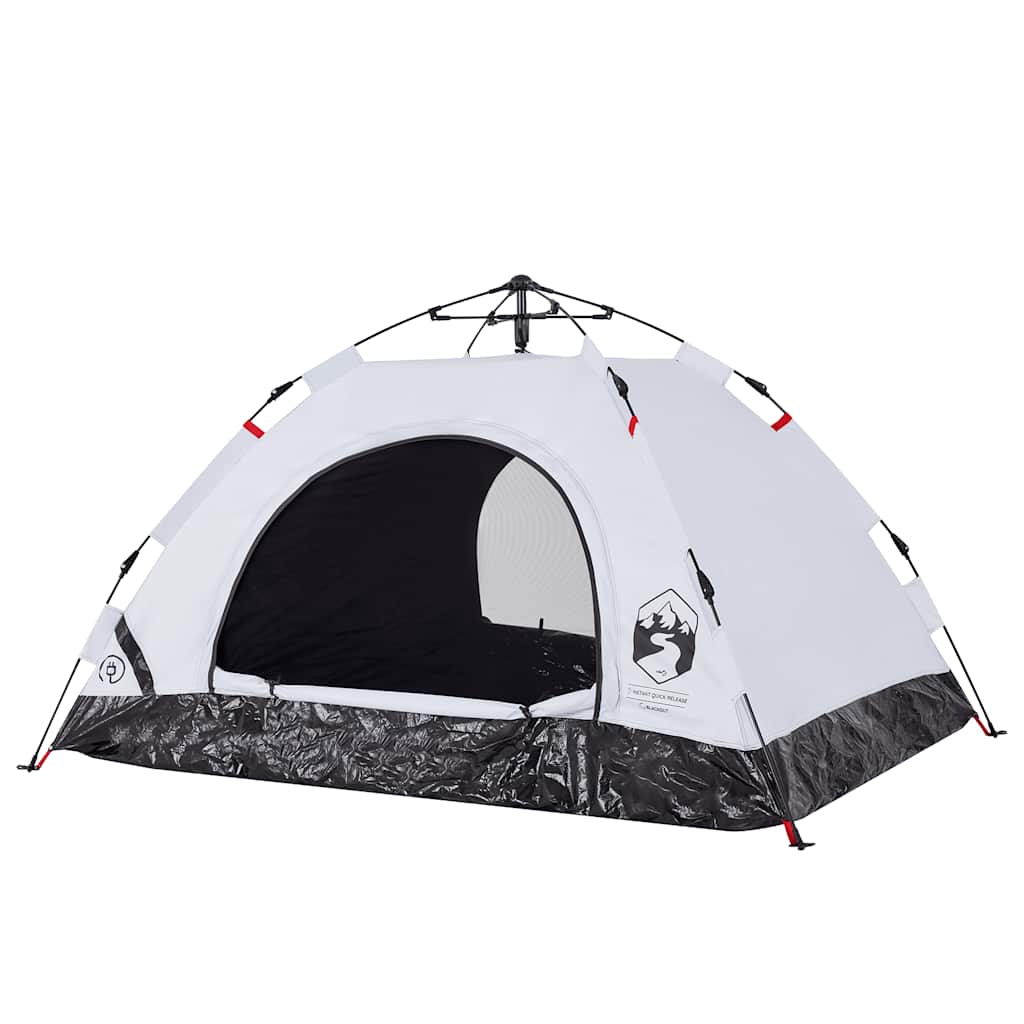 vidaXL Camping Tent 2-Person White Blackout Fabric Quick Release 5