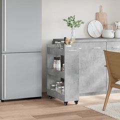 vidaXL Cabinet with Wheels Concerte Grey 60x22x79 cm Engineered Wood 3