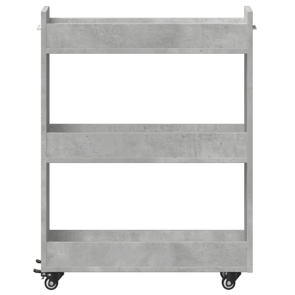vidaXL Cabinet with Wheels Concerte Grey 60x22x79 cm Engineered Wood 5
