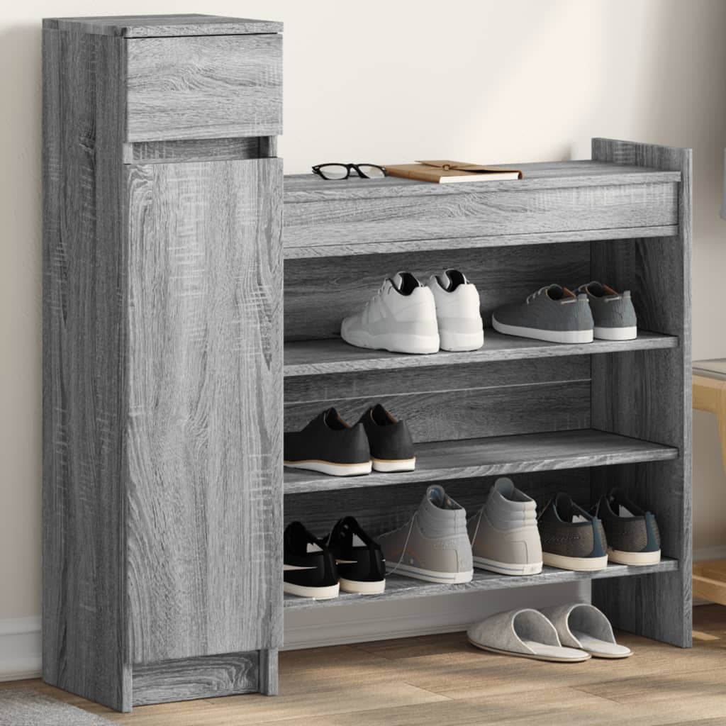 vidaXL Shoe Cabinet 100.5x28x100 cm Engineered Wood