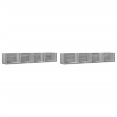 vidaXL Wall Cabinets 2 pcs Grey Sonoma 99x18x16.5 cm Engineered Wood 2