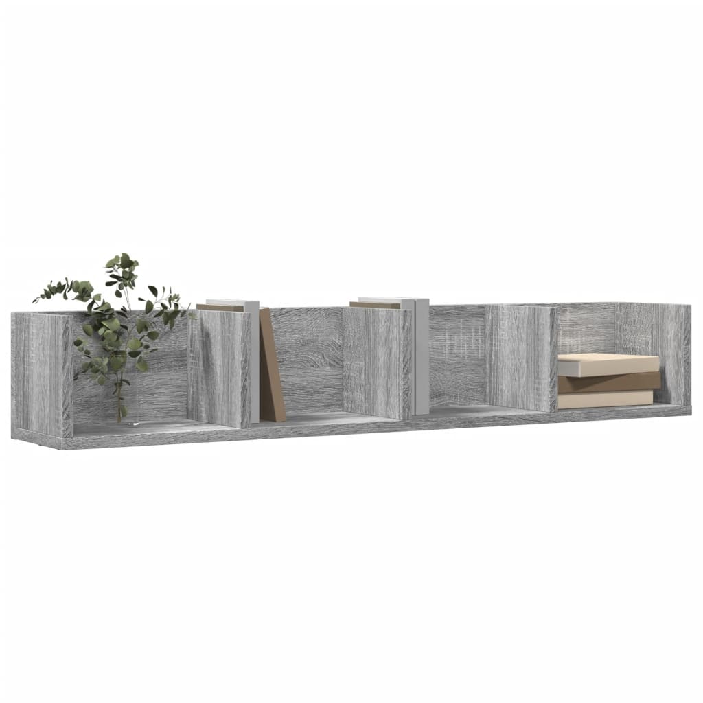 vidaXL Wall Cabinets 2 pcs Grey Sonoma 99x18x16.5 cm Engineered Wood 4