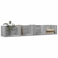 vidaXL Wall Cabinets 2 pcs Grey Sonoma 99x18x16.5 cm Engineered Wood 4