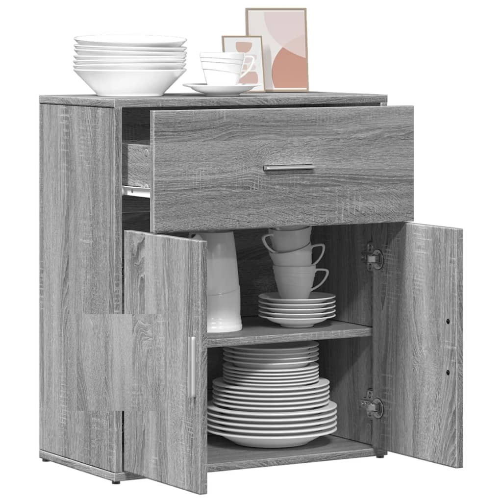 vidaXL Sideboard Grey Sonoma 60x31x70 cm Engineered Wood 4