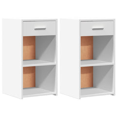 vidaXL Bedside Cabinets 2 pcs White 35x34x65 cm Engineered Wood 2