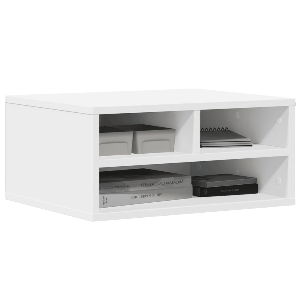 vidaXL Printer Stand White 49x40x22,5 cm Engineered Wood 4