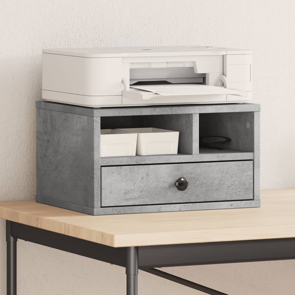 vidaXL Printer Stand Concrete Grey 40x32x22,5 cm Engineered Wood 1