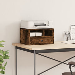 vidaXL Printer Stand Smoked Oak 40x32x22,5 cm Engineered Wood 3