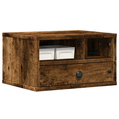 vidaXL Printer Stand Smoked Oak 40x32x22,5 cm Engineered Wood 4