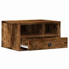 vidaXL Printer Stand Smoked Oak 40x32x22,5 cm Engineered Wood 5