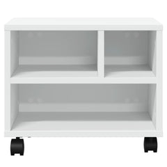 vidaXL Printer Stand with Wheels White 41x32x34,5 cm 5