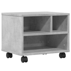 vidaXL Printer Stand with Wheels Concrete Grey 41x32x34,5 cm 2