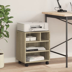 Printer Stand with Wheels 41x32x48 cm Sonoma oak