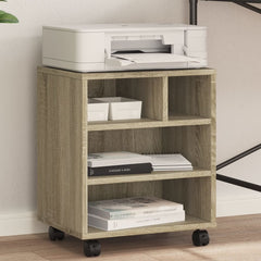 Printer Stand with Wheels 41x32x48 cm Sonoma oak