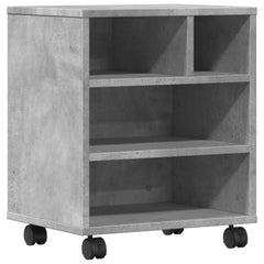 vidaXL Printer Stand with Wheels Concrete Grey 41x32x48 cm 2