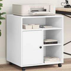 Printer Stand with Wheels 60x50x67 cm White